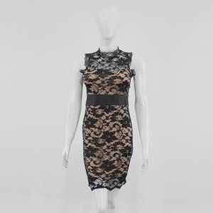 Amisu Women Black Laced Dress